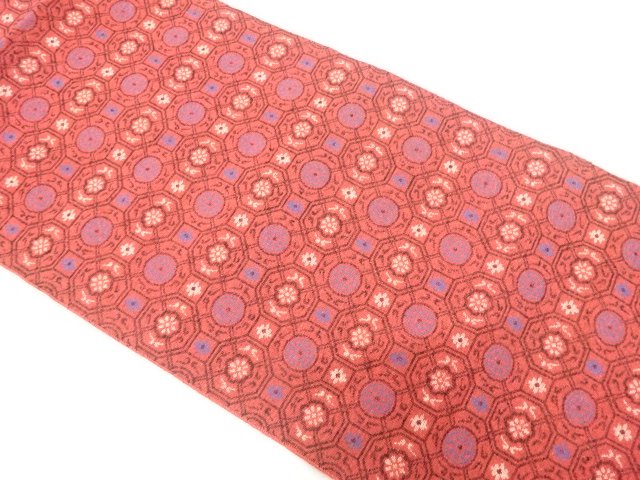 JAPANESE KIMONO / NAGOYA OBI / TSUMUGI / WOVEN SHOKKO & FLOWER 